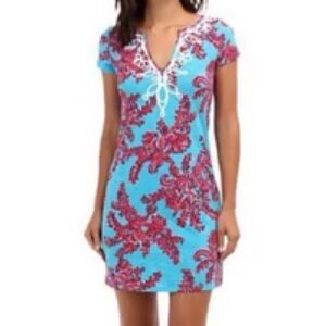 Lilly Pulitzer Brewster T-Shirt Dress in Rhode Island Reef Print Size Large
